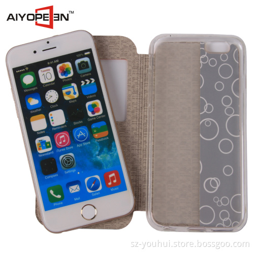 High quality luxury offical style PU leather for iphone 6 /iphone 6s stand case